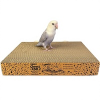 Plateforme en carton déchiquetable pour oiseaux, jouet à mâcher naturel pour perroquet, perchoir |   Jouet en papier rectangulaire sécurisé à fixer sur cage OEM&ODM