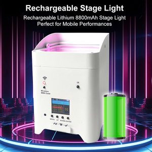 Insigai mới chuyên nghiệp xách tay 6x18W 80W <span class=keywords><strong>LED</strong></span> RGB App kiểm soát mệnh ánh sáng DJ Disco ánh sáng sân khấu pin có thể sạc lại mệnh ánh sáng - Product Image 5