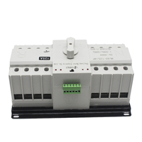 Interruptor de Transferencia Automática de Energía Dual Monofásico/Trifásico NALEI NLQ3-125/4P para Generador 220/380V 100A con Capacidad de Ruptura de 20kA