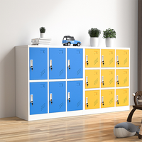 Armoire de rangement en acier commerciale personnalisable à 9 portes, armoire de rangement en métal pour vestiaire, piscine
