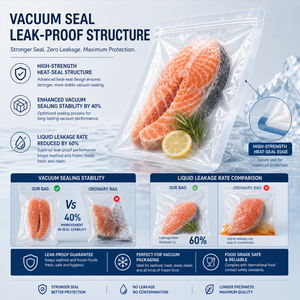 Bolsas de Grado Alimenticio de Alta Resistencia para Congelación y Envasado al Vacío, Cumplen con las Normas del Mercado Japonés, Embalaje Confiable para Cadena de Frío - Product Image 4