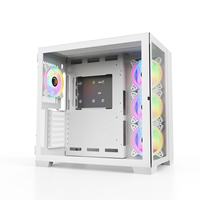 SAMA-funda de vidrio templado para radiador atx de 360mm para ordenador, caja de malla de vidrio de doble cara para juegos de pc, OEM