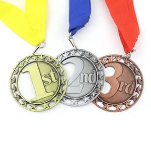 Custom School Sport Competitie Award Medaille Goud Zilver Koper Metaal Evenement Medaille Gegraveerde Voorraad 1e 2e 3e Plaatsen Eer Medailles - Product Image 4