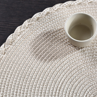 Usine PP tissé rond napperon résistant à la chaleur bols vaisselle tapis pour la décoration de la maison tapis et tampons