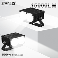 SENLO Nouveau P2 Plus 140W Feux tout-terrain Feux LED projecteurs Moto Vélo Lampe Mini phare de conduite Faisceau haut/bas Électrique