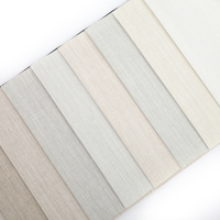 100% Polyester Microfibre Rideau Occultant Tissu Solides Plaine Style Tissé PE Enduit Ignifuge 270GSM Poids Moyen