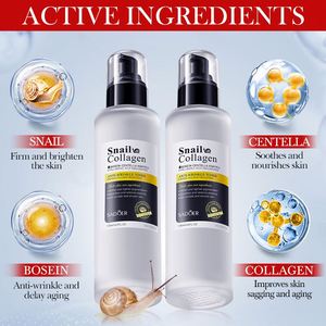 Tonico Viso Anti-rughe al Collagene di Lumaca SADOER OEM Etichetta Privata Cura della Pelle Coreana Essenza Rassodante per Schiarire le Macchie Scure - Product Image 3