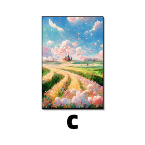 Scenario di cartone animato bellissimo soggiorno appeso dipinto <span class=keywords><strong>camera</strong></span> dei bambini <span class=keywords><strong>camera</strong></span> da letto parete pittura del comodino - Product Image 6