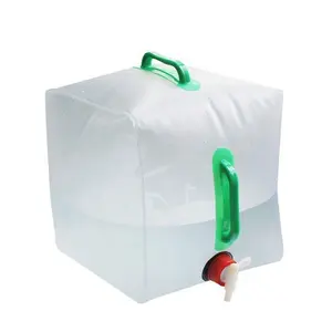 Outdoor Portable Transparency Pvc 10l 20l Foldable Soft Cold Drinking Food Storage Water Bag For Long-distance Buses