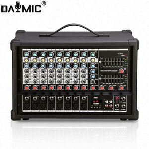 Mezclador de Audio Profesional de 8 Canales con Caja Amplificadora de Potencia para DJ, Hogar, KTV y Espectáculos - Product Image 1