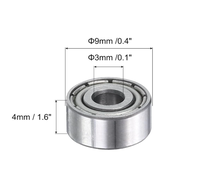 Rodamiento de Bolas MR93ZZ para Micromotores, 3x9x4mm, Rodamientos de Bolas de Ranura Profunda de Acero Cromado para Mini Robots, Suministro de Fábrica