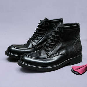 Bottes chukka italiennes faites à la main, trois couleurs, haute qualité, vintage, luxe, pour homme, lacets, bout pointu, imperméables. - Product Image 3