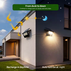 Reflector LED Solar de 10W IP66 6000K Luz Diurna, Montaje en Superficie, Iluminación Exterior para Jardín, Sensor de Luz, Diseño Impermeable, CE - Product Image 4