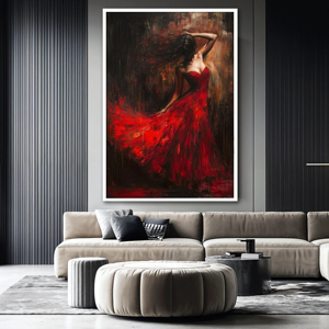 Dipinto su Tela <span class=keywords><strong>di</strong></span> Donna Sensuale in Abito Rosso, Arte Murale <span class=keywords><strong>di</strong></span> Danza Emozionale per Camera da Letto, Decorazione Femminile - Product Image 5