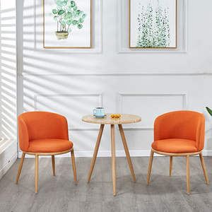 Ensemble table et chaises de balcon style nordique, en bois massif, mobilier de jardin minimaliste pour usage extérieur, deux places - Product Image 4