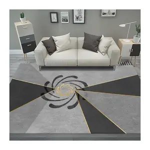 Custom Printed Modern Abstract Velvet Anti-Slip 200X300 Home Large Living Room Carpet And Area Rugs