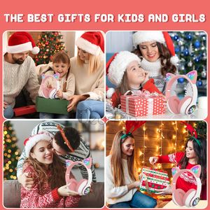 <strong>Cute</strong> Cat Headphones BT Girls Kids Glowing Wireless <strong>Earphones</strong> With Built-in Mic for Apple Samsung Android Gifts - Product Image 5