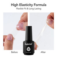 Robifel Gel de Base Élastique Peel-Off en Gros UV LED Soak Off pour Ongles, Gel Amovible Entièrement Décollable pour Salon de Manucure, OEM Marque Privée