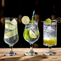 Verres Collins en cristal transparent de luxe en gros, verres à cocktail longs pour bar, Mojito, Highball