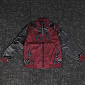 Veste bomber unisexe tendance de style rétro personnalisé, veste de rue, couleur contrastée, marque tendance pour hommes - Product Image 2