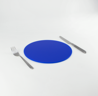 Table de salle à manger ronde fluorescente en acrylique-tapis néon en acrylique assiette de Table-tapis disques pour la cuisine de la maison