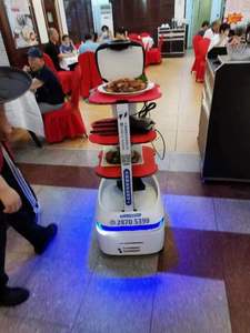 Robot de service intelligent commercial multifonctionnel pour la livraison de nourriture dans les hôtels, les restaurants et les services de traiteur - Product Image 4