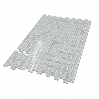 Plaque de mosaïque en marbre blanc tressé 325x327mm pour la décoration murale et de sol intérieure, meubles de salle de bain