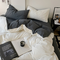 Ensemble de literie Musea en coton polyester écologique de style moderne 200TC - Drap, taies d'oreiller et housse de couette, kit de lit personnalisable