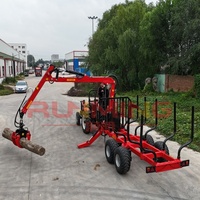 TC650L silvicoltura Log legno foresta gru trattore Log Loader gru a grappolo per 10/12/14 Ton rimorchio