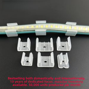 คลิปหนีบไฟ LED ติดตั้งง่าย คลิปยึดไฟนีออนเฟล็กซ์แบบใส PVC สำหรับ 2835 5050 SMD x อุปกรณ์เสริม ขายส่ง - Product Image 2
