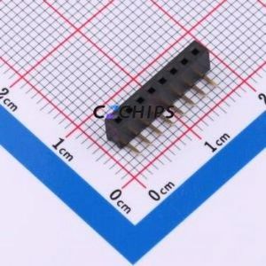 HX PM2.0-1x8P WC Pin Socket Bent Lead Through Hole,P=2mm Connector 1x8P 2mm Square Hole Right Angle Insert - Product Image 1