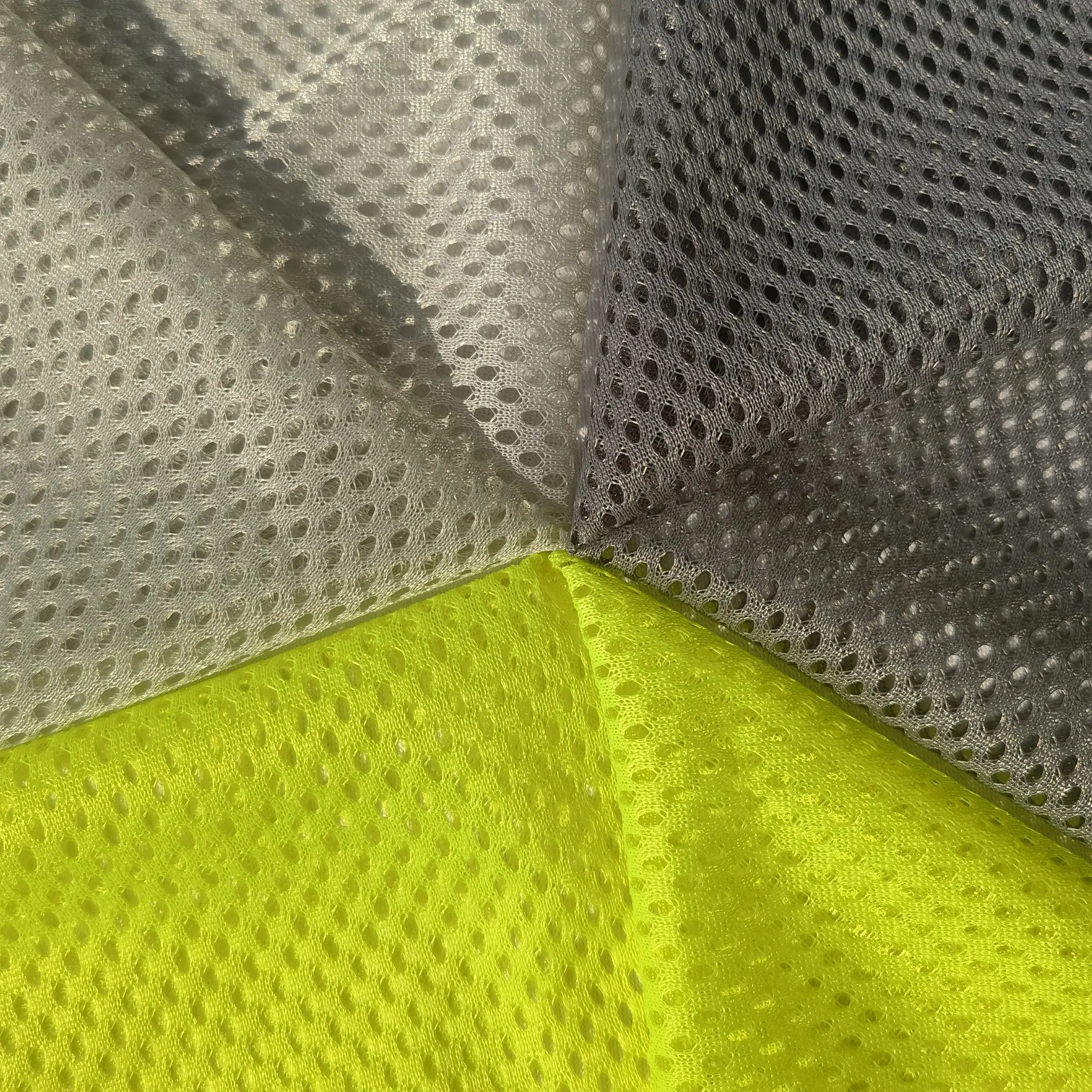 Customizable Knitted 100% Polyester Sports 95gsm thin net Tricot fabric Soft Mesh Fabric