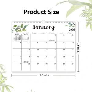 Calendrier mural anglais annuel créatif Calendriers muraux à double <span class=keywords><strong>bobine</strong></span> métallique personnalisés pour la planification et l'organisation de la maison et du bureau - Product Image 2