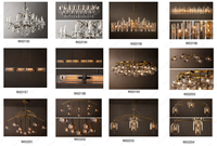 Lámpara Colgante LED de Lujo Estilo Francés, Base E12, Cristal, para Decoración de Bodas