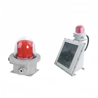Balise d'avertissement sonore et lumineuse LED antidéflagrante ATEX IP66 pour aéroport, avec panneau solaire, pour signalisation d'obstruction aérienne