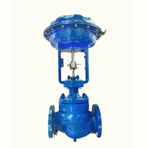 Vanne de régulation de pression pneumatique à cage simple en acier au carbone série ZJHP EP Positioner YT1000L DN50 - Product Image 1