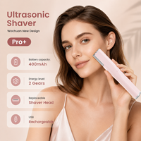 Outil de dermaplaning sonique, rasoir électrique pour le visage, appareil exfoliant pour la peau, rechargeable, soin de beauté, épilateur facial, vente en gros