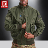 Blouson aviateur rétro MA-1 pour homme, en nylon, avec broderie, coupe ample, grande taille, résistant à l'usure