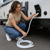 Tuyau d'eau potable multifonctionnel de 75 pieds, sans plomb, en PVC, résistant aux intempéries, pour camping-cars et applications marines