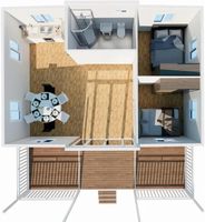 Maison miniature préfabriquée pliable de 20 pieds, 2 à 3 chambres, 1 cuisine, salle de bain, villa extensible, cabane