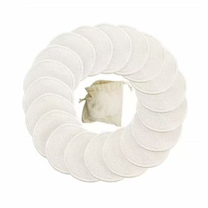 Lot de tampons démaquillants lavables réutilisables en <span class=keywords><strong>coton</strong></span> de fibre de bambou 4 couches, avec charbon de bois, pour le retrait des cils - Product Image 4