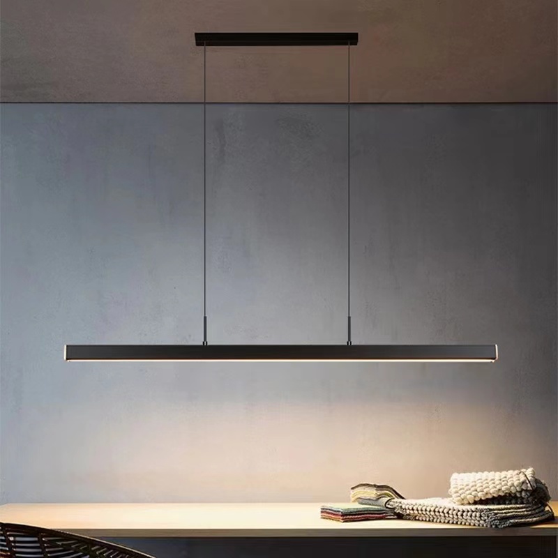 Modern Long Linear Chandelier Line Pendant Light Hanging Dinning led Pendant Lighting for Kitchen