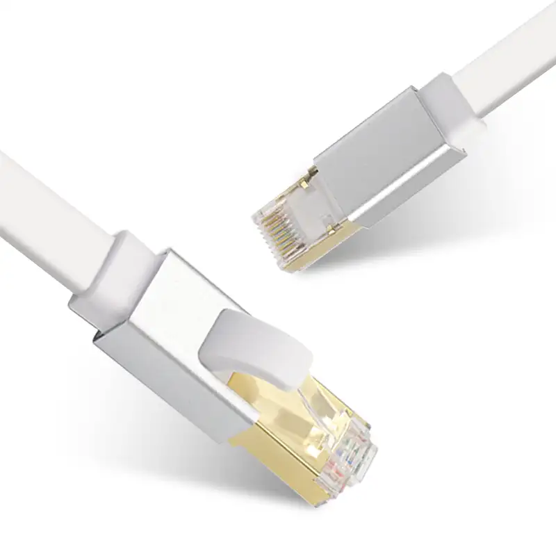 Flat Ethernet Cable Liansu Linksup 0.5-30m Customization RJ45 Connector PVC Jacket Cat8 Flat Ethernet Cable Patch Cord Lan Cable For Communication