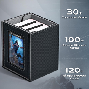 Boîte à cartes pour MTG <span class=keywords><strong>Commander</strong></span> Decks Étui à cartes en cuir pour cartes TCG avec verrouillage magique - Product Image 2