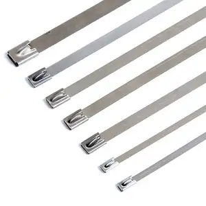 MG-SS High Quality 4.6*200mm 316 Ball Lock Self-locking Stainless Steel Cable Tie