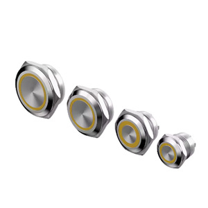 Ultra Thin Momentary Metal <b>Push</b> <b>Button</b> <b>Switch</b> 12mm 16mm 19mm 22mm Flat Head Non-Illuminated Panel Mount <b>Button</b> <b>Switch</b> - Product Image 5