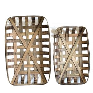 Natürliche holz bauernhaus dekorieren tabak körbe - Product Image 3