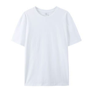 T-shirts pour hommes en coton 100% personnalisés avec impression sérigraphique blanche, coupe classique, poids lourd, écologiques, séchage rapide, design OEM - Product Image 5