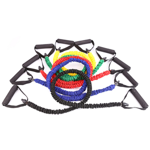 Tube de traction personnalisé à forte résistance Corde de traction Bandes élastiques en TPE <span class=keywords><strong>Musculation</strong></span> Yoga Fitness Pilates <span class=keywords><strong>Exercice</strong></span> de <span class=keywords><strong>musculation</strong></span> - Product Image 5