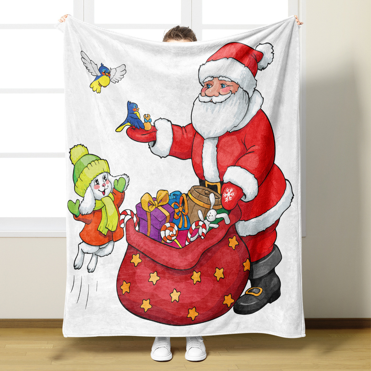 Custom Print Full Size Fleece Bed Blanket #S8077
